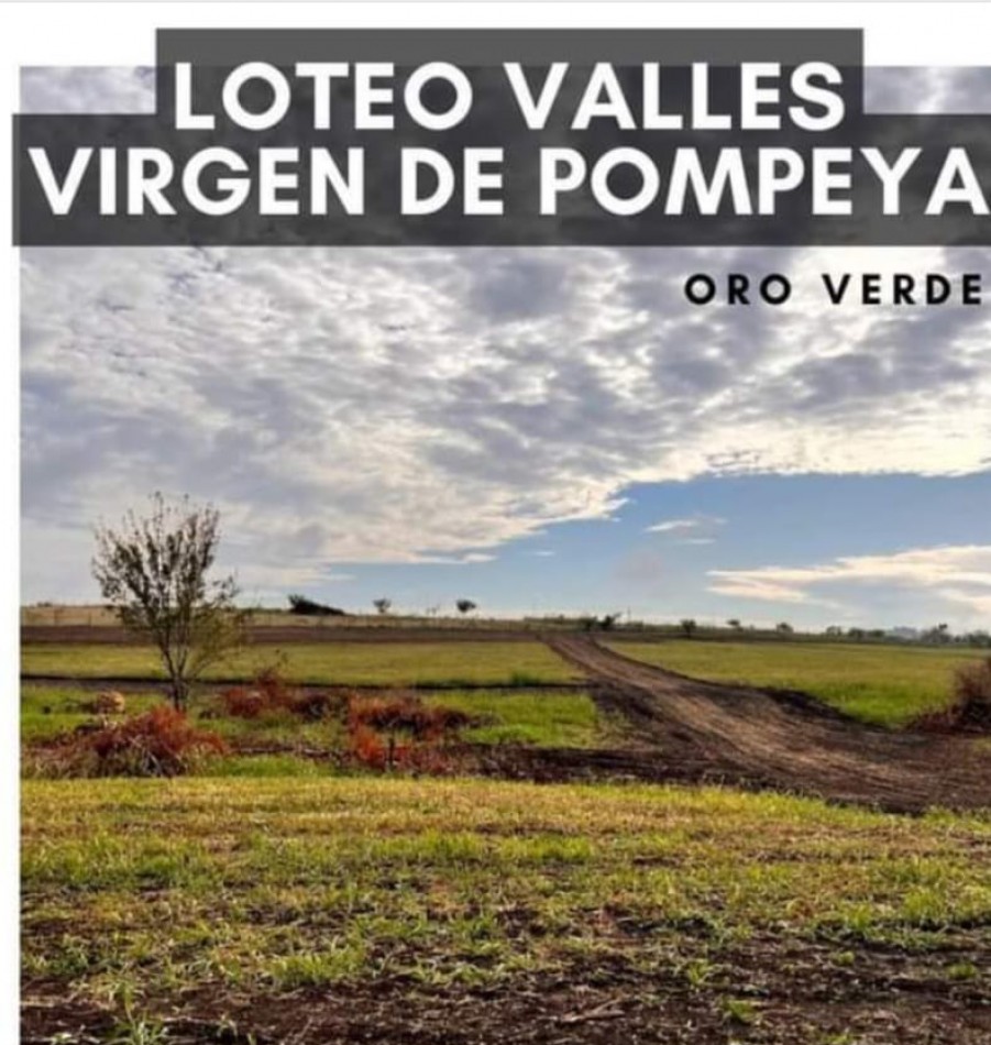 VENTA - LOTEO VALLES VIRGEN DE POMPEYA